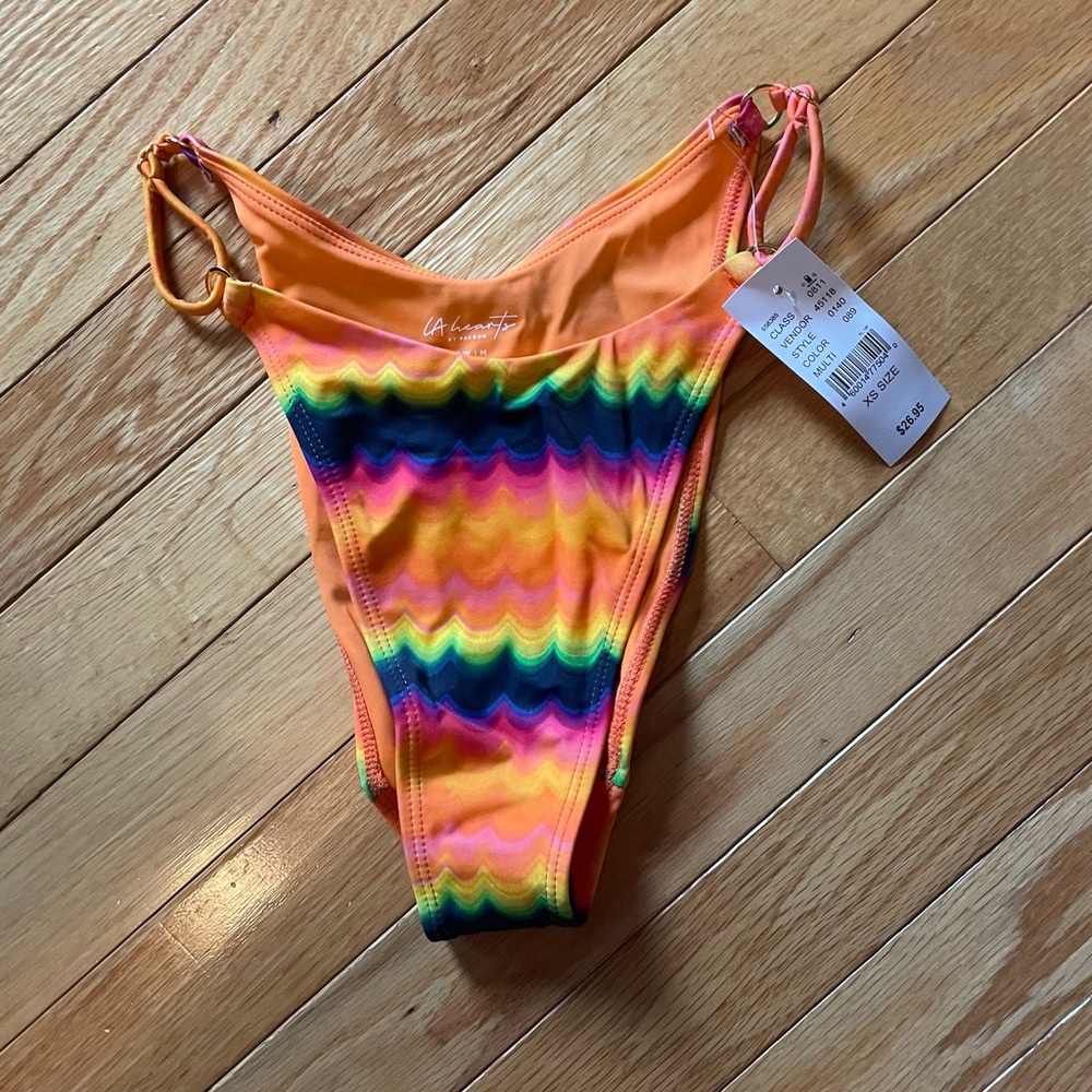 tie dye bikini bottoms high cut from pacsun